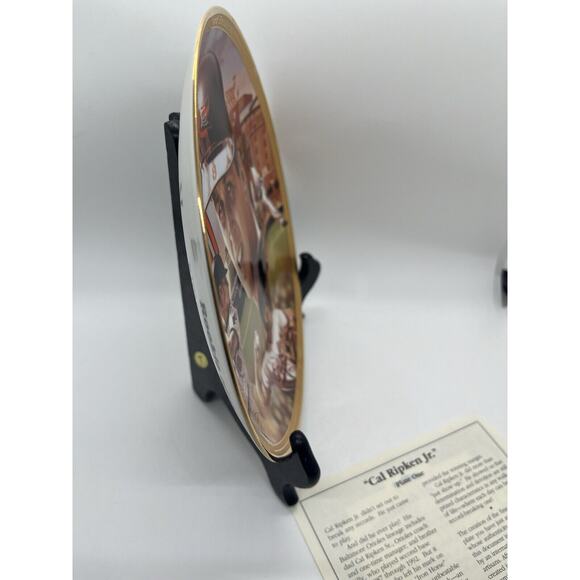 Cal Ripken Jr 1995 Record Breaker Bradford Exchange Gold Foil Plate w/ COA - Picture 9 of 10